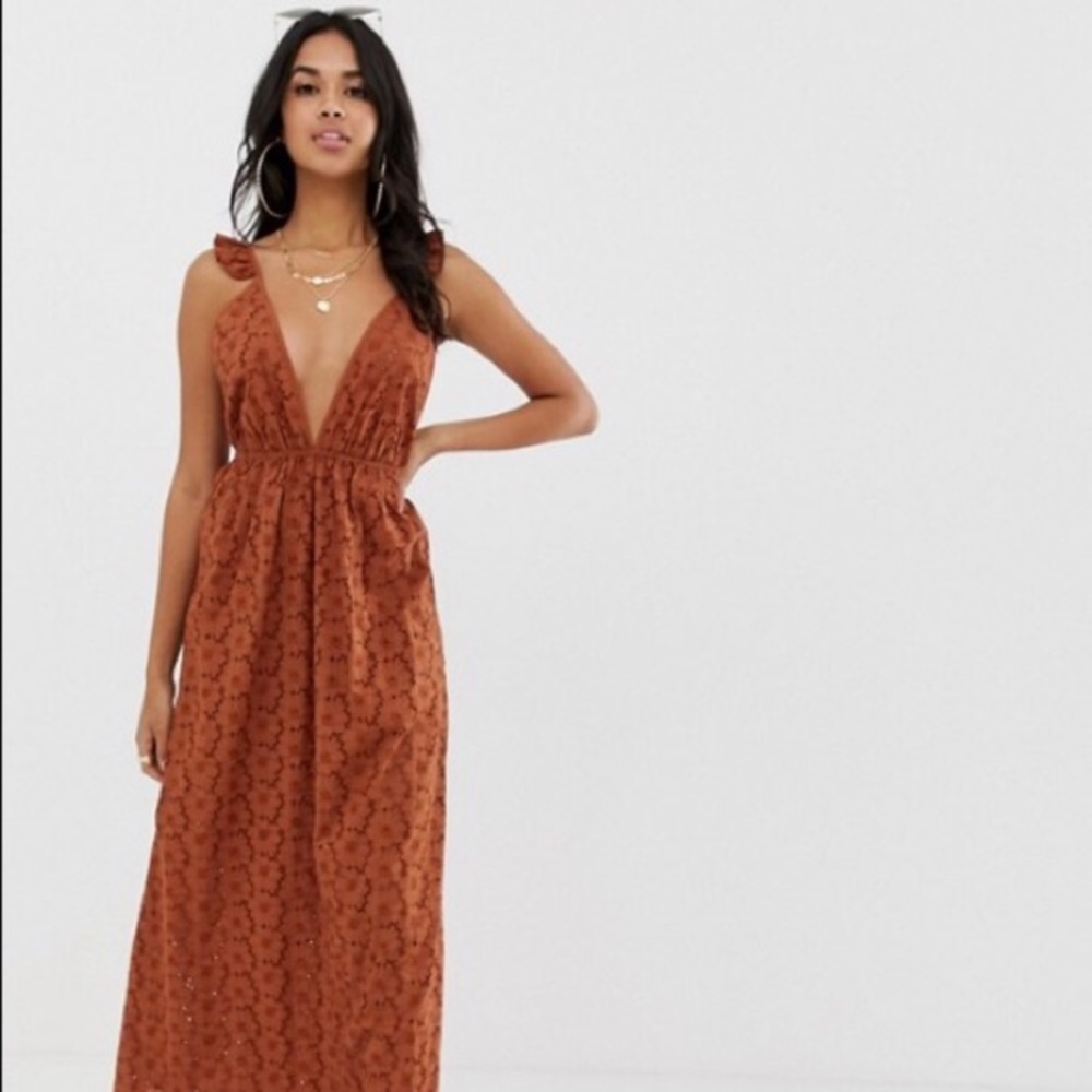 NWT ASOS Design Plunge Maxi Dress